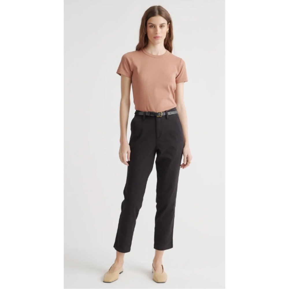 NWT Quince Stretch Cotton Twill Girlfriend Chino Pants Size 24 Black